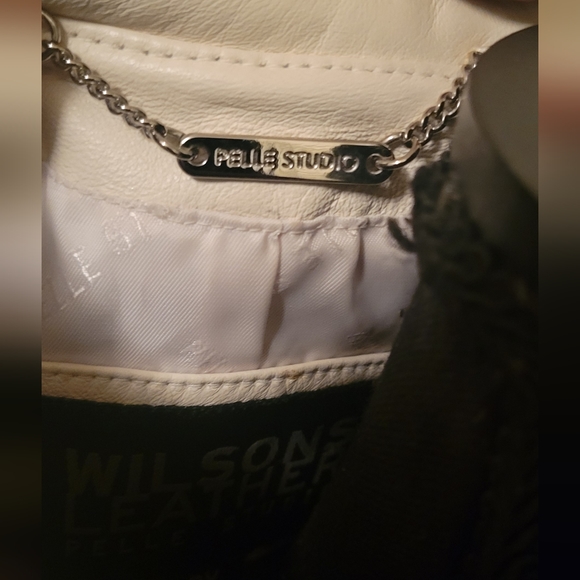 Women's Wilsons Pelle Studio White/Cream Leather Blazer, Coat - Picture 6 of 10